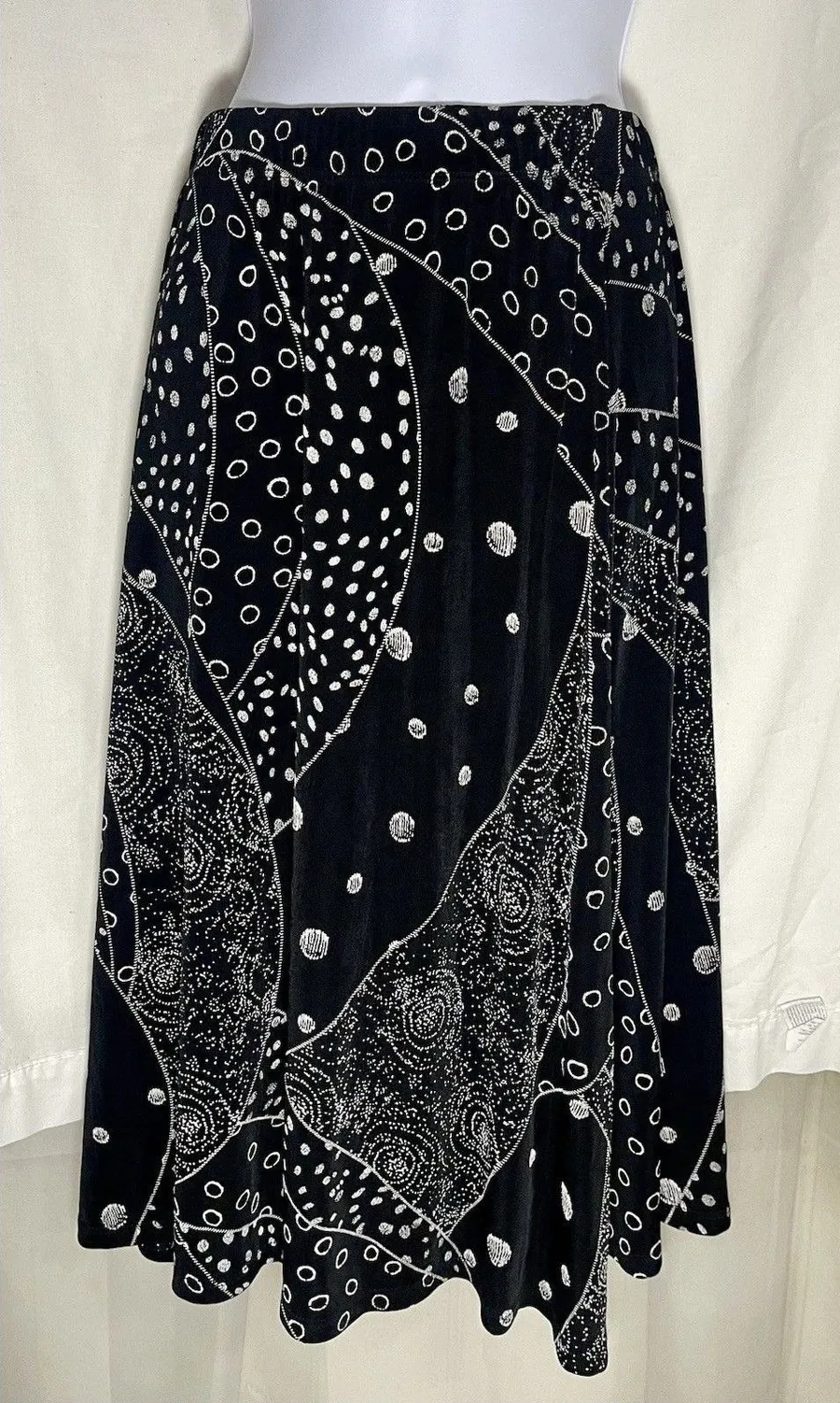 Stunning Geometric Abstract Print Midi Skirt