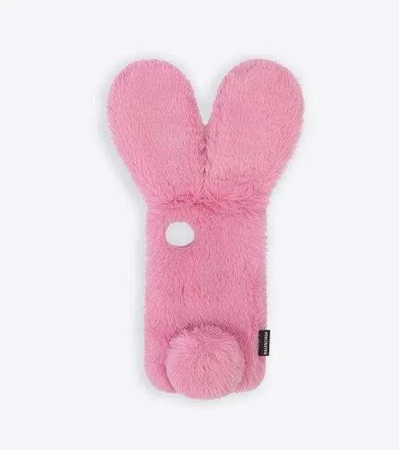Balenciaga Fluffy Bunny Ears Crossbody iPhone 12 Cell Phone Case