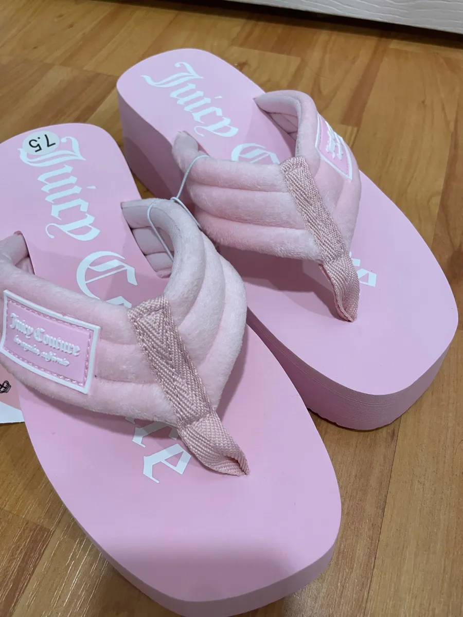 Juicy Couture pink platform sandals