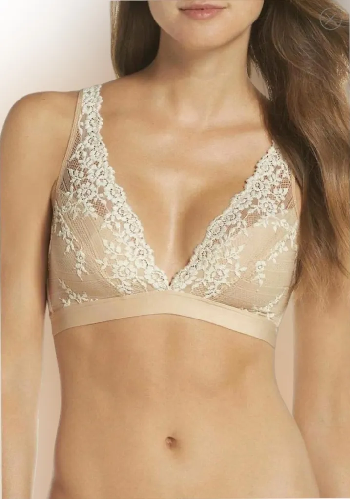 Wacoal Embrace Floral Lace Wirefree Bralette 852191 Size 32