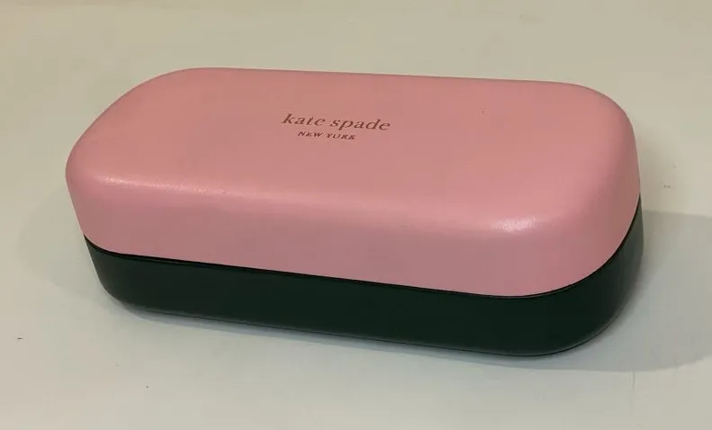 Kate Spade Women’s Green and Pink Sunglasses Eyeglasses Case