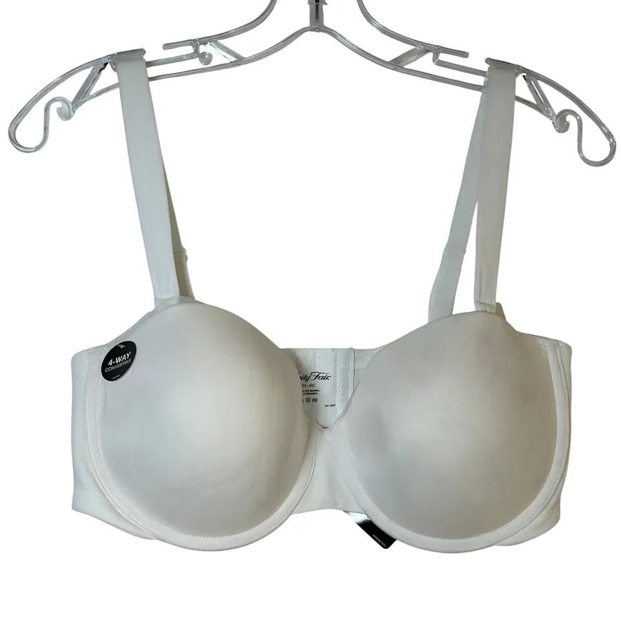 Vanity Fair Age Defying Lift Convertible Underwire Bra White 75272 40C NEW