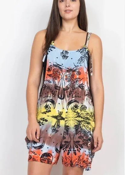 Lakhays mushroom shortalls flowy Multicolor Swim Cover