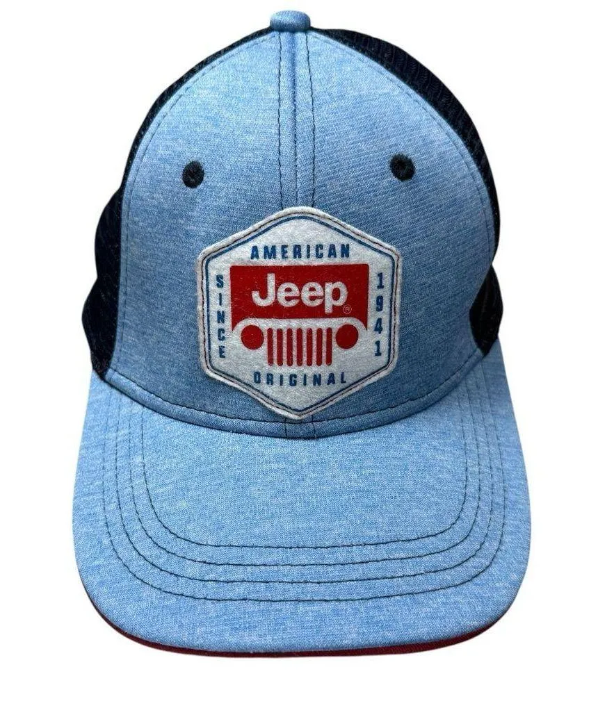 Jeep Trucker Hat Snap Back Mesh Embroidered American Original