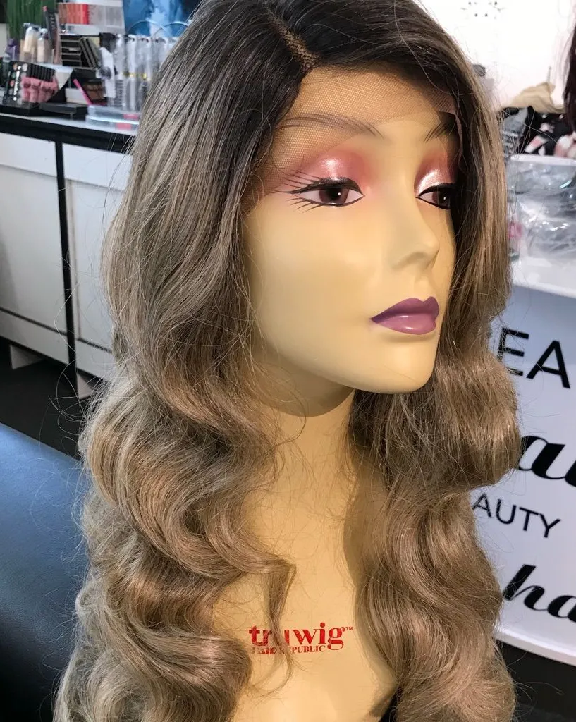 Ash Blonde Deep Wave Wig Ombré New Style