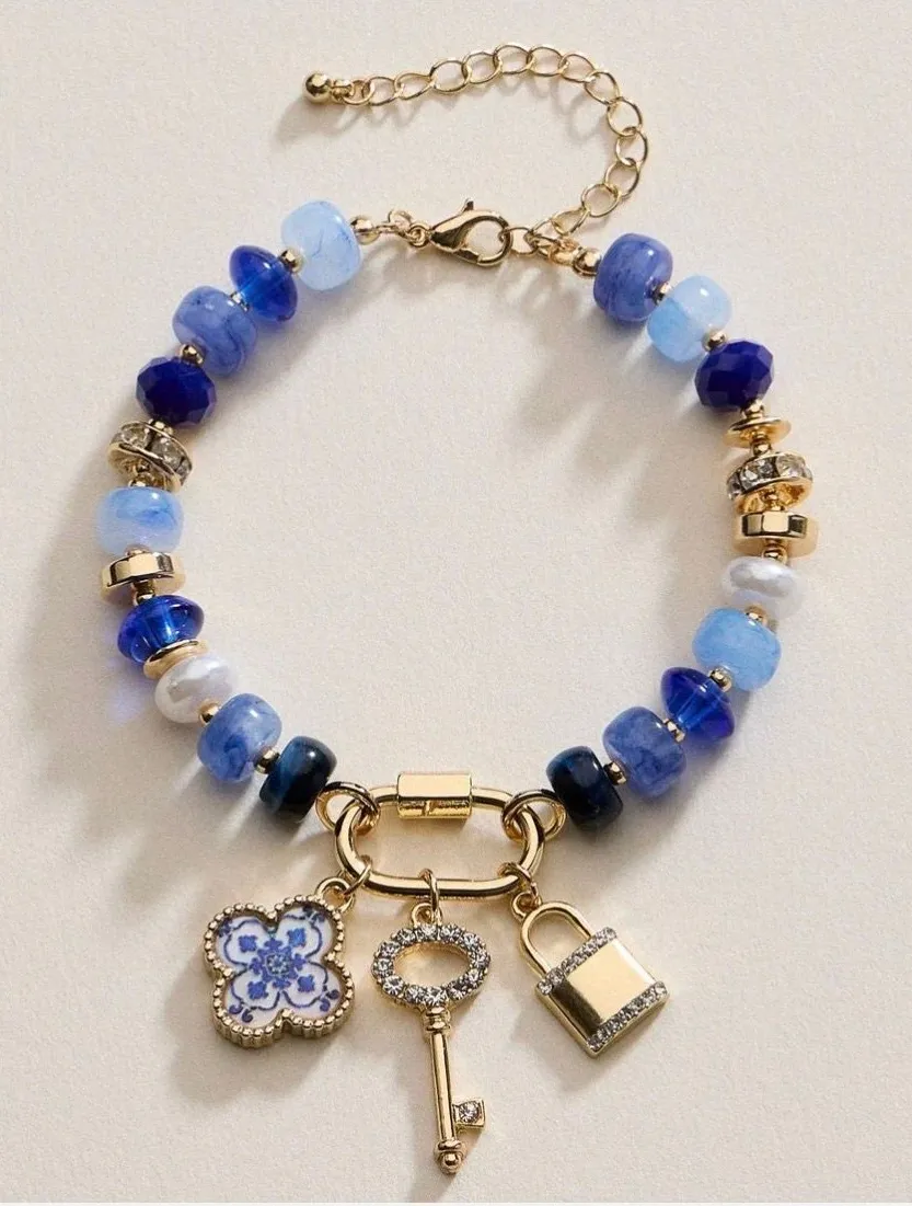 Vibrant Beaded Bracelet | Gold
