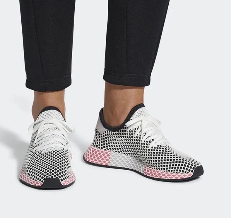 Adidas Deerupt Runner Woman’s Sneaker Core Black Chalk Pink Style code CQ2909