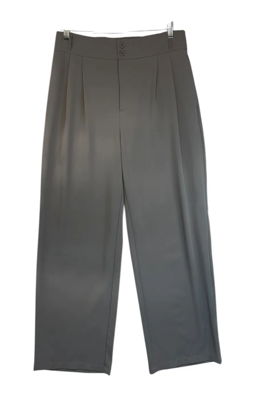 Halara Wide Leg Pants Gray High Waist Old Money Capsule Wardrobe Size Large
