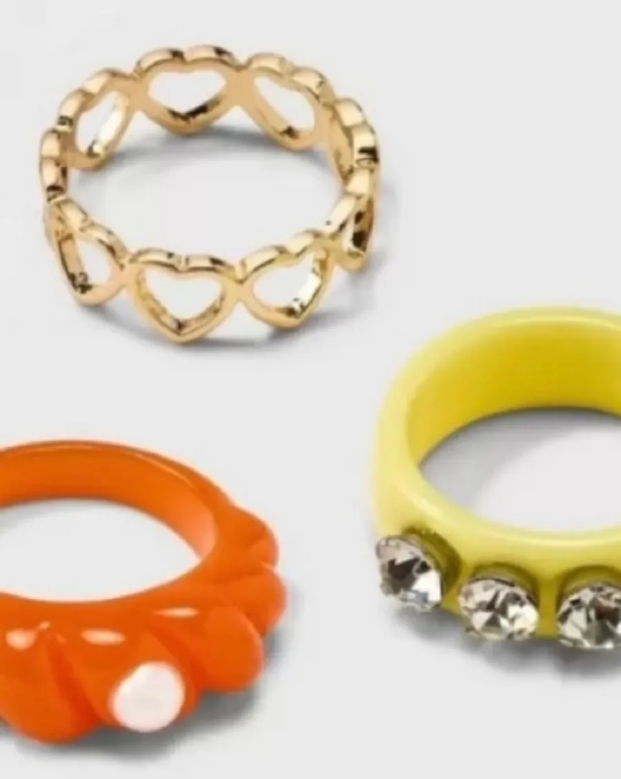 Wild Fable 3-Piece Mixed Ring Set