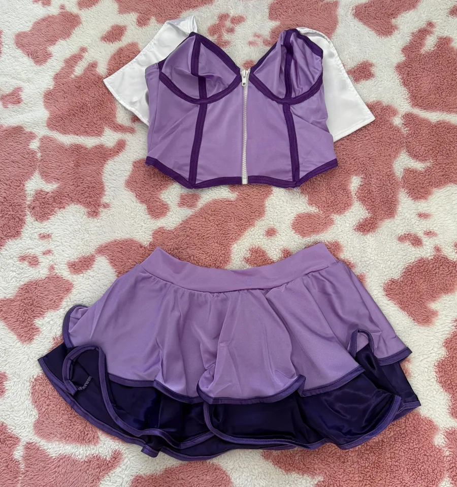 πβ¨ Lilac Dream Corset Set β Fairycore Ruffle Skirt & Cosplay Ready Medium β¨π