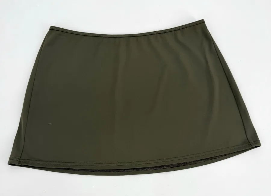 Victorias Secret Swim Skirt Cover Up Mini Womens XS Olive Green Y2K 2000s