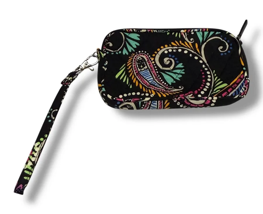Vera Bradley Tech Case Bandana Swirl 21523-142 Retired Black Bright Floral