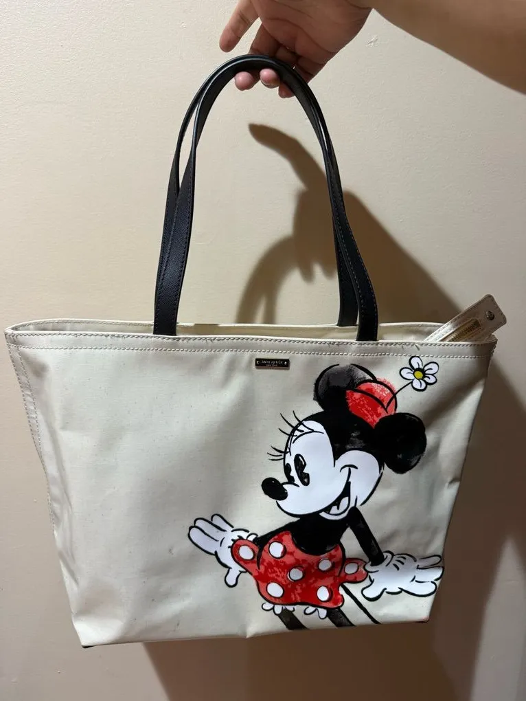Disney Kate Spade Minnie Mouse Mickey Francis Tote Bag Purse Disney E