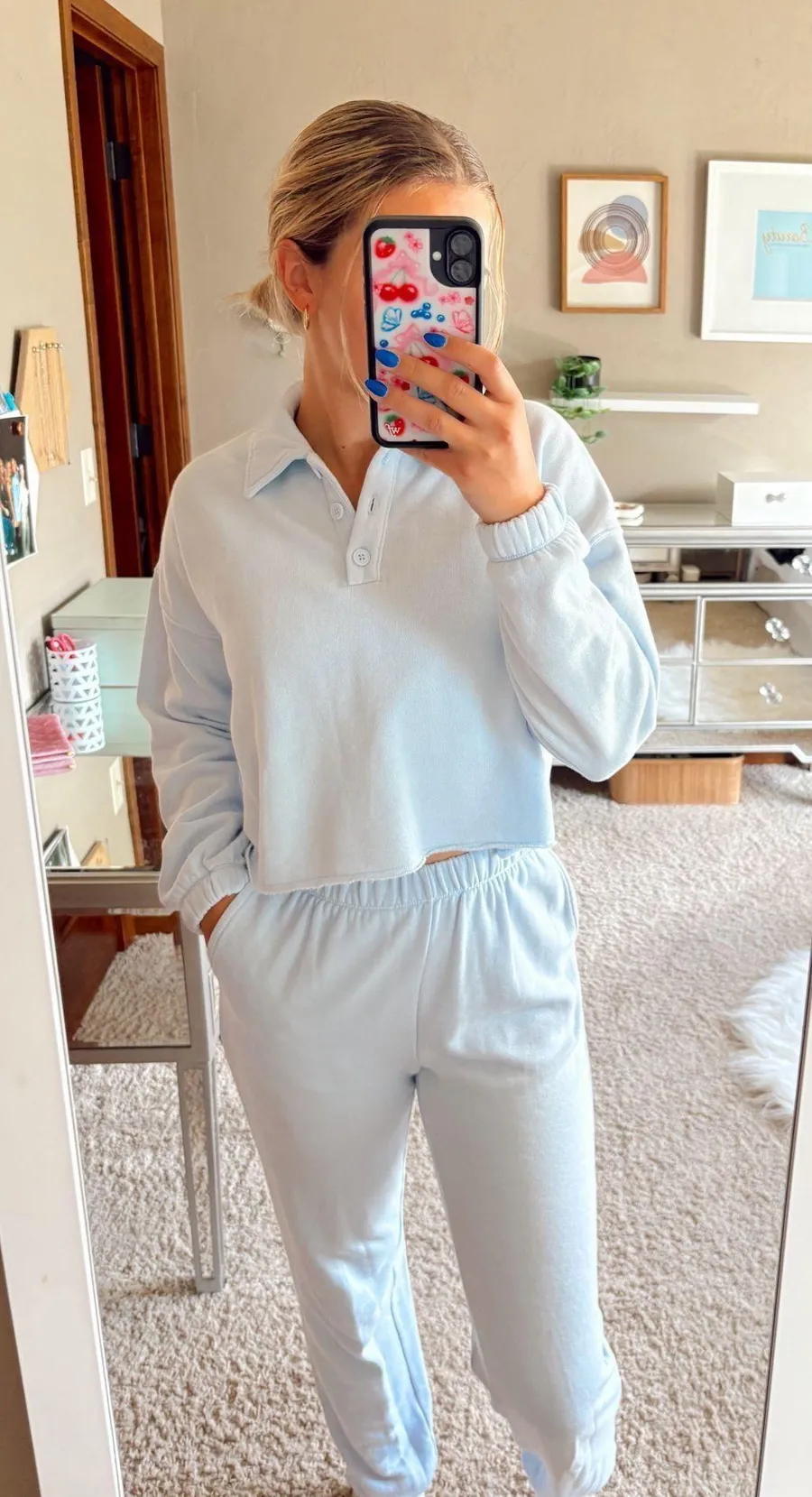 Pastel Blue Lounge Sweatsuit