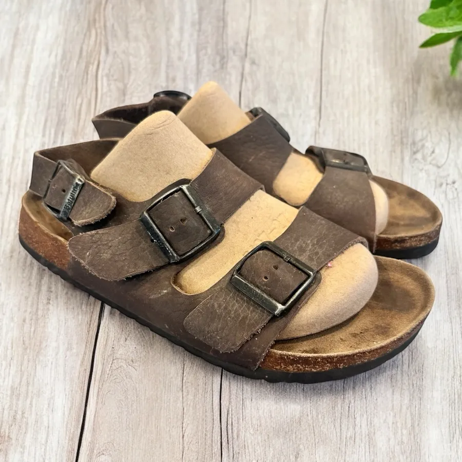 Birkenstock Betula Milano Brown Leather Sandals Size 10