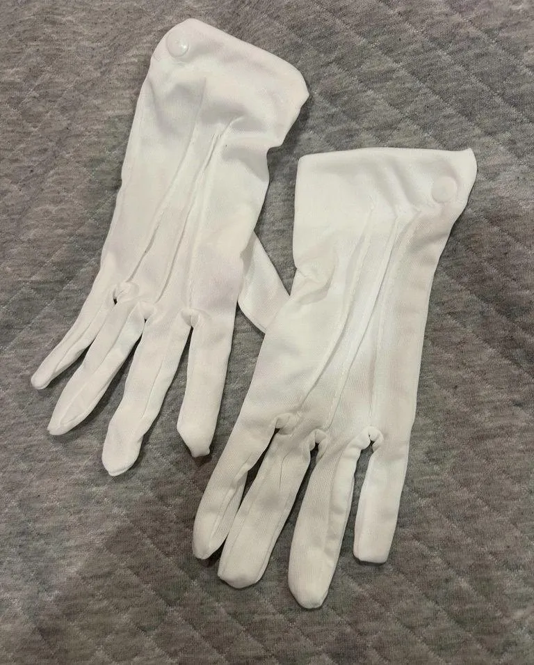 Mickey Mouse White Formal Cotton Gloves