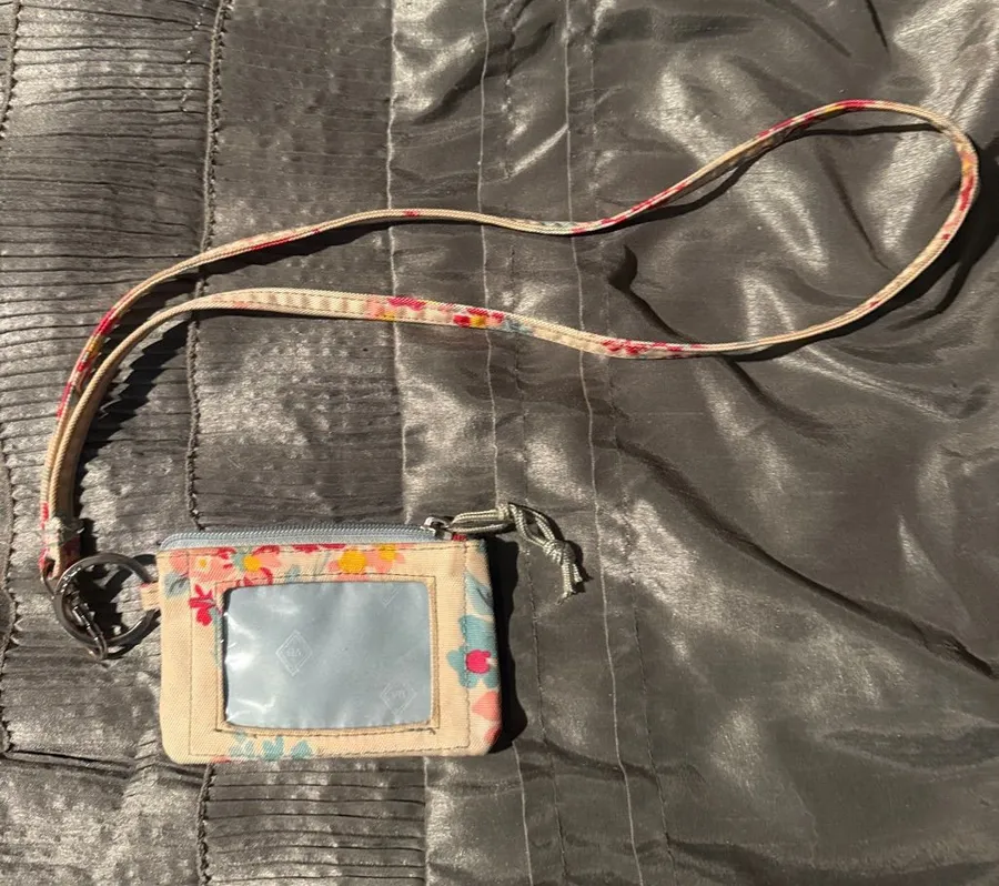 Vera Bradley Floral Wristlet ID Holder with Clear Window