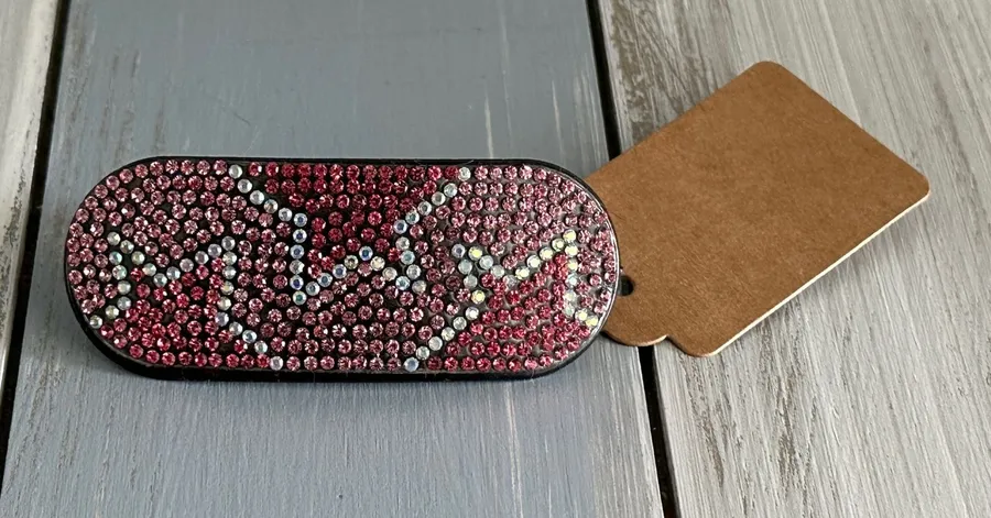 NWT Too Cute Diamond Painted Painting Barrette Stars In Pinks & Silver