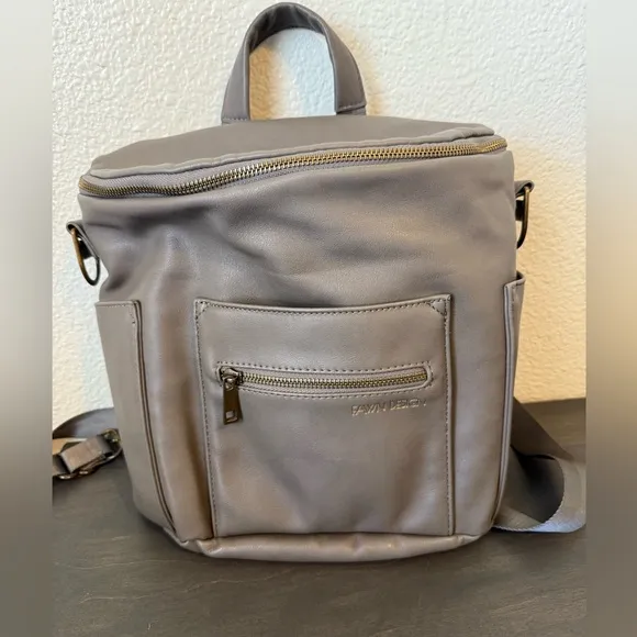 Fawn Design Mini Backpack Purse Gray