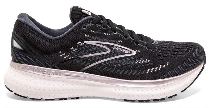 Brooks Women's Glycerin GTS 19 Running Shoes in Black and Rose Gold