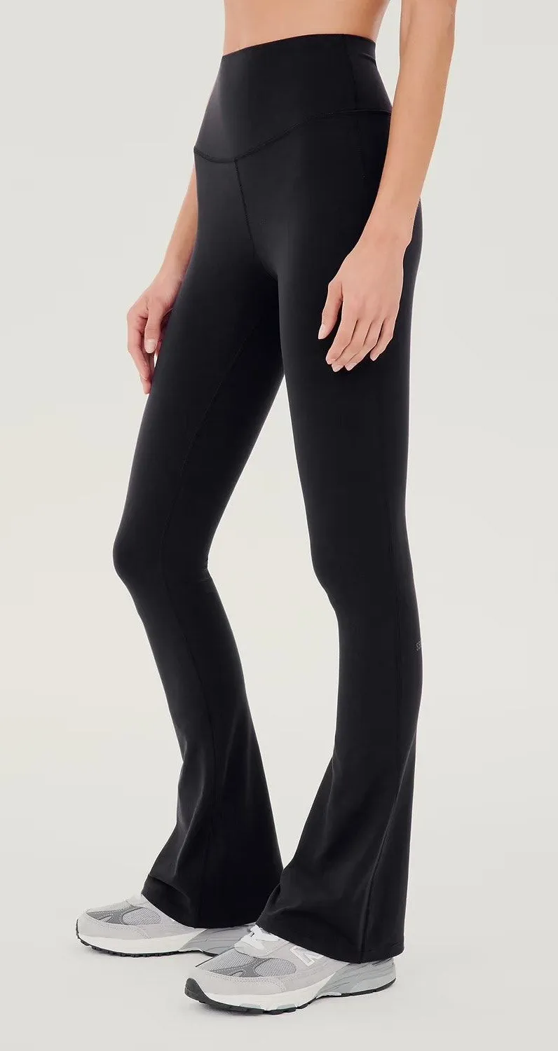 Splits59 Raquel High Waist Black Flare Leggings Yoga Pants Small Black Athletic