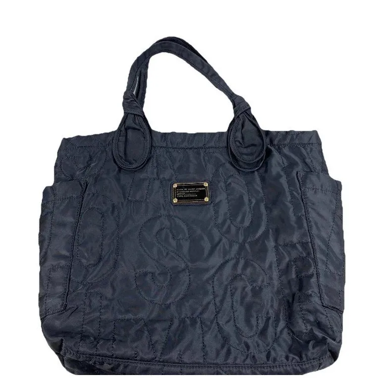 Marc by Marc Jacobs Quilted Tate Tote Bag Women Black Shoulder Strap Puffy