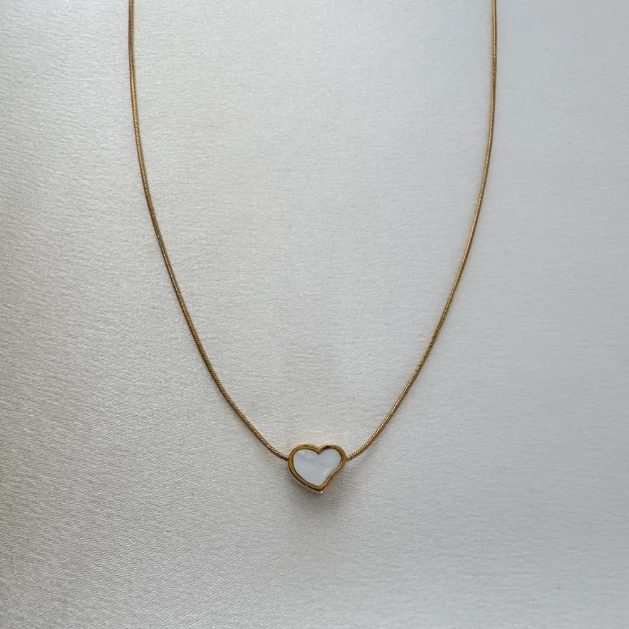 Love Heart Pendant Necklace for Women Gold