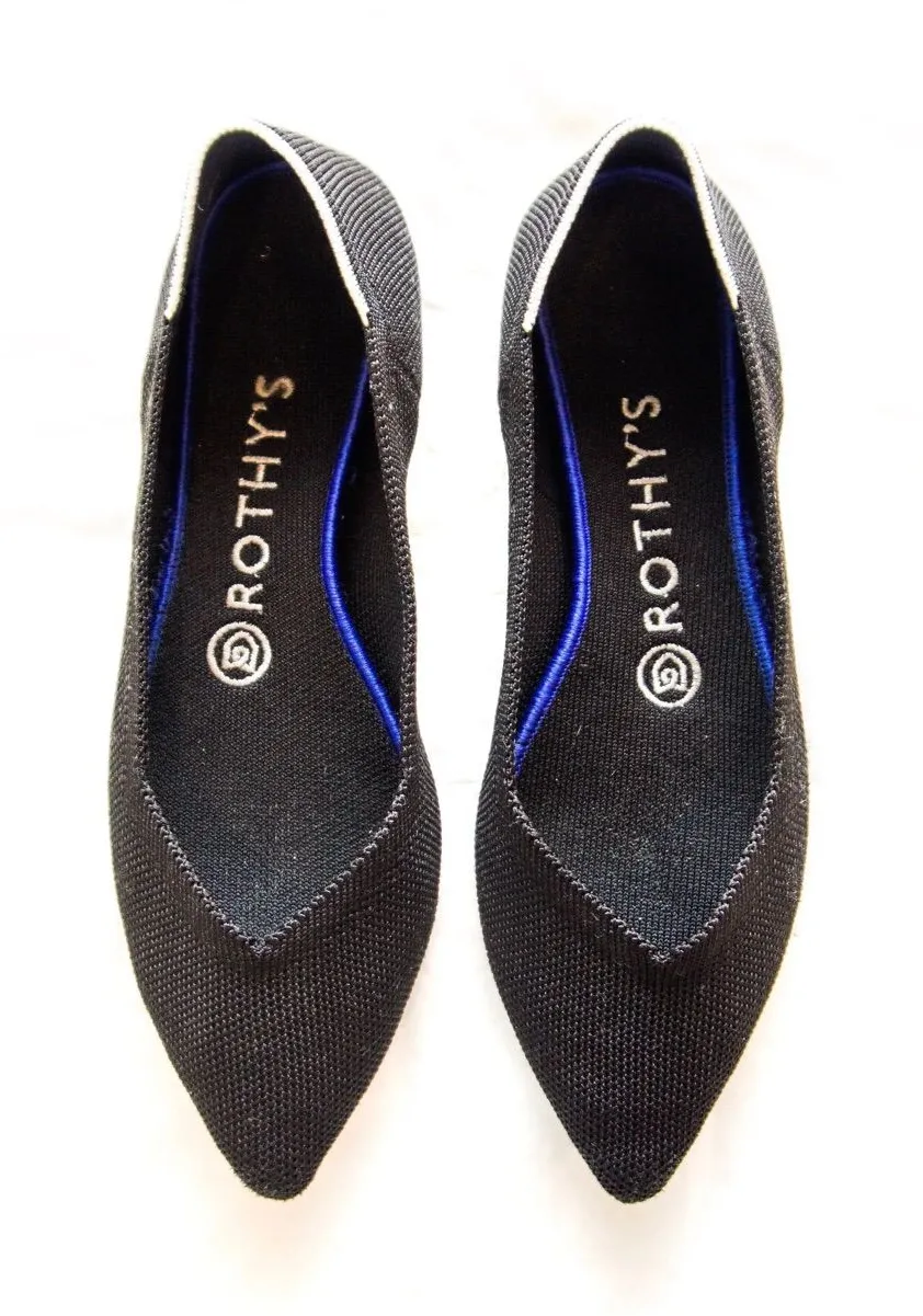 Rothy’s The Point II Pointed Toe Flats (Sz W6) Dark Gray