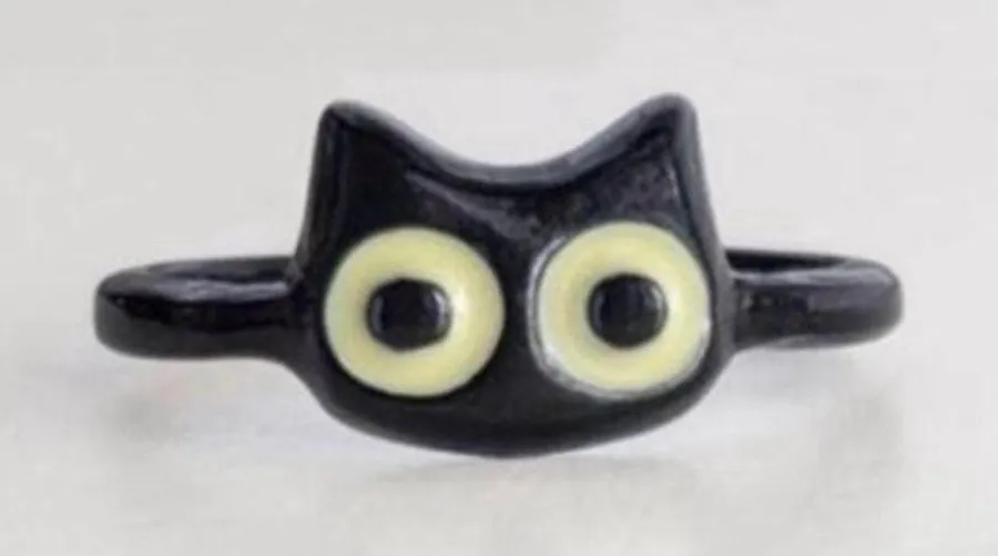 Cartoon Black Cat Ring 🐾 Purrfect for cat lovers 🐈⬛