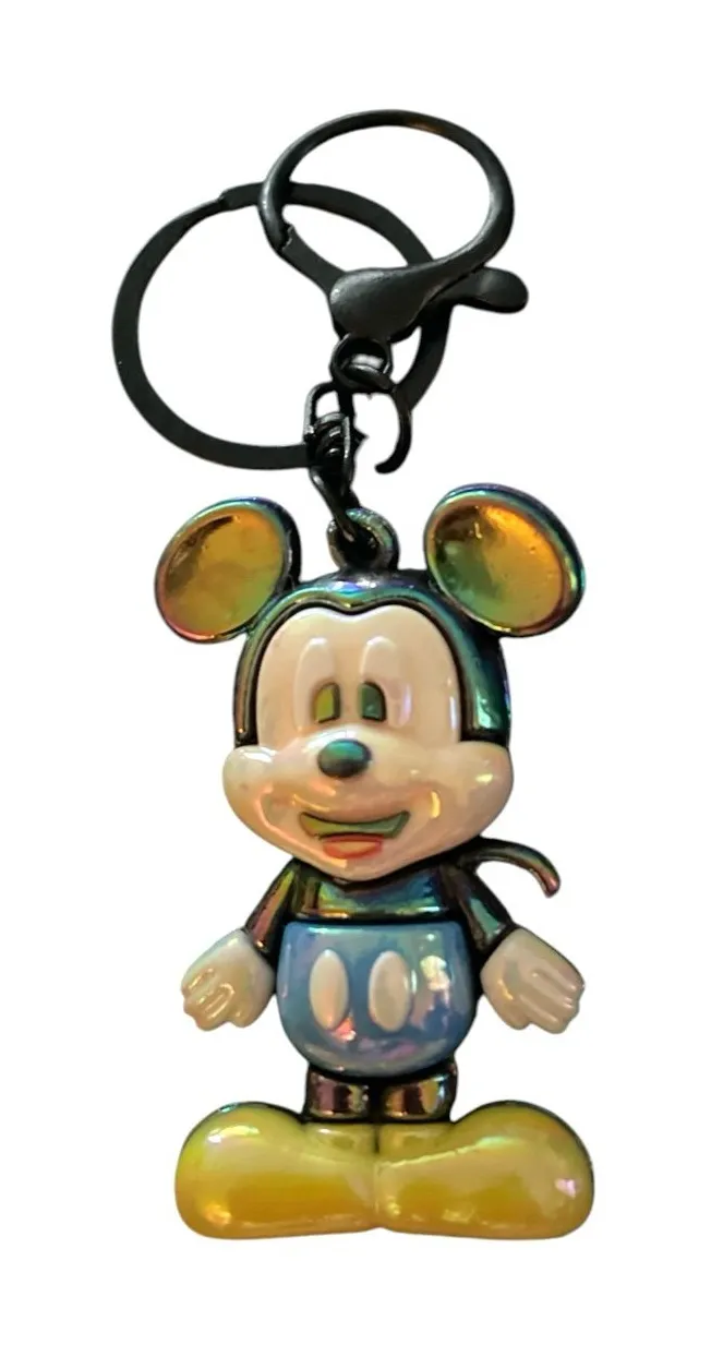 MICKEY MOUSE 3D IRIDESCENT BAG CHARM KEYCHAIN Blue