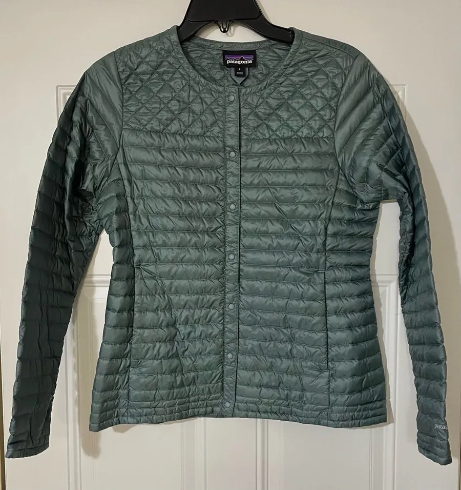 Patagonia Coastal Valley Down Collarless Goose Down Jacket Women Small Warm