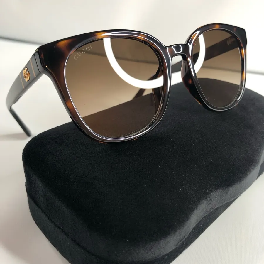 Gucci Authentic Women's Cat-Eye Sunglasses in Tortoise & Havana/Brown ~ BNIB!