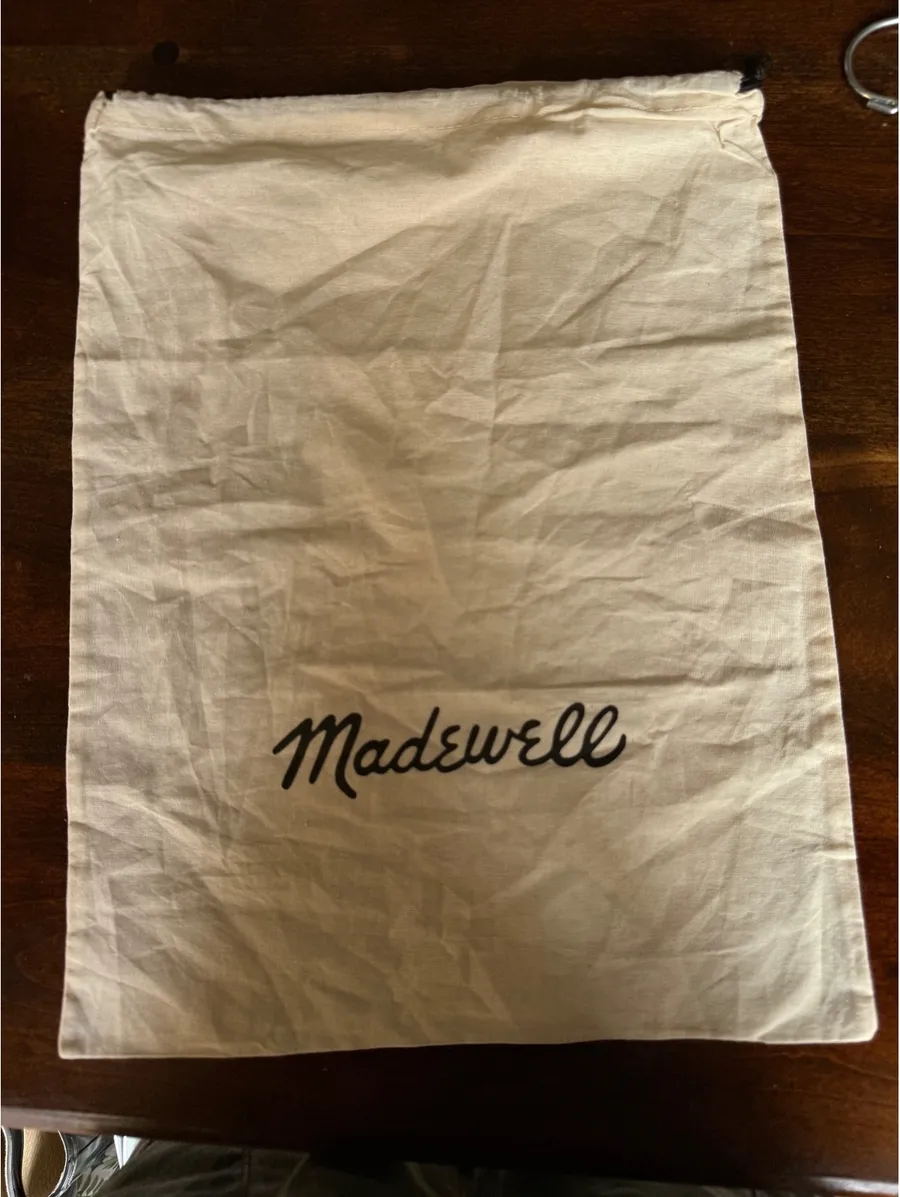 Madewell Drawstring Dust Bag - Beige Cotton Storage Pouch