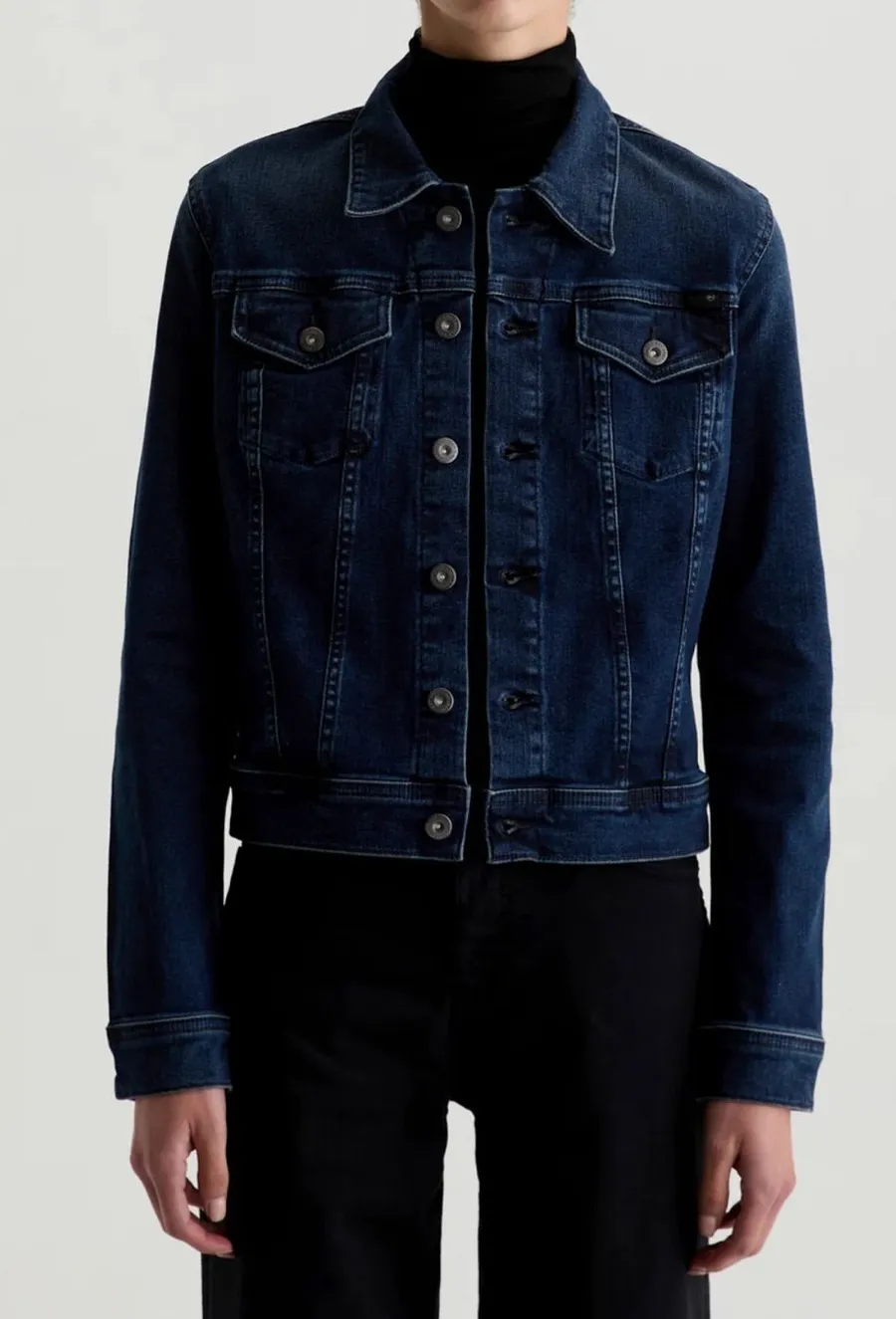 AG Adriano Goldschmied Robyn Denim Jacket Side Effect Blue Women’s XS $228