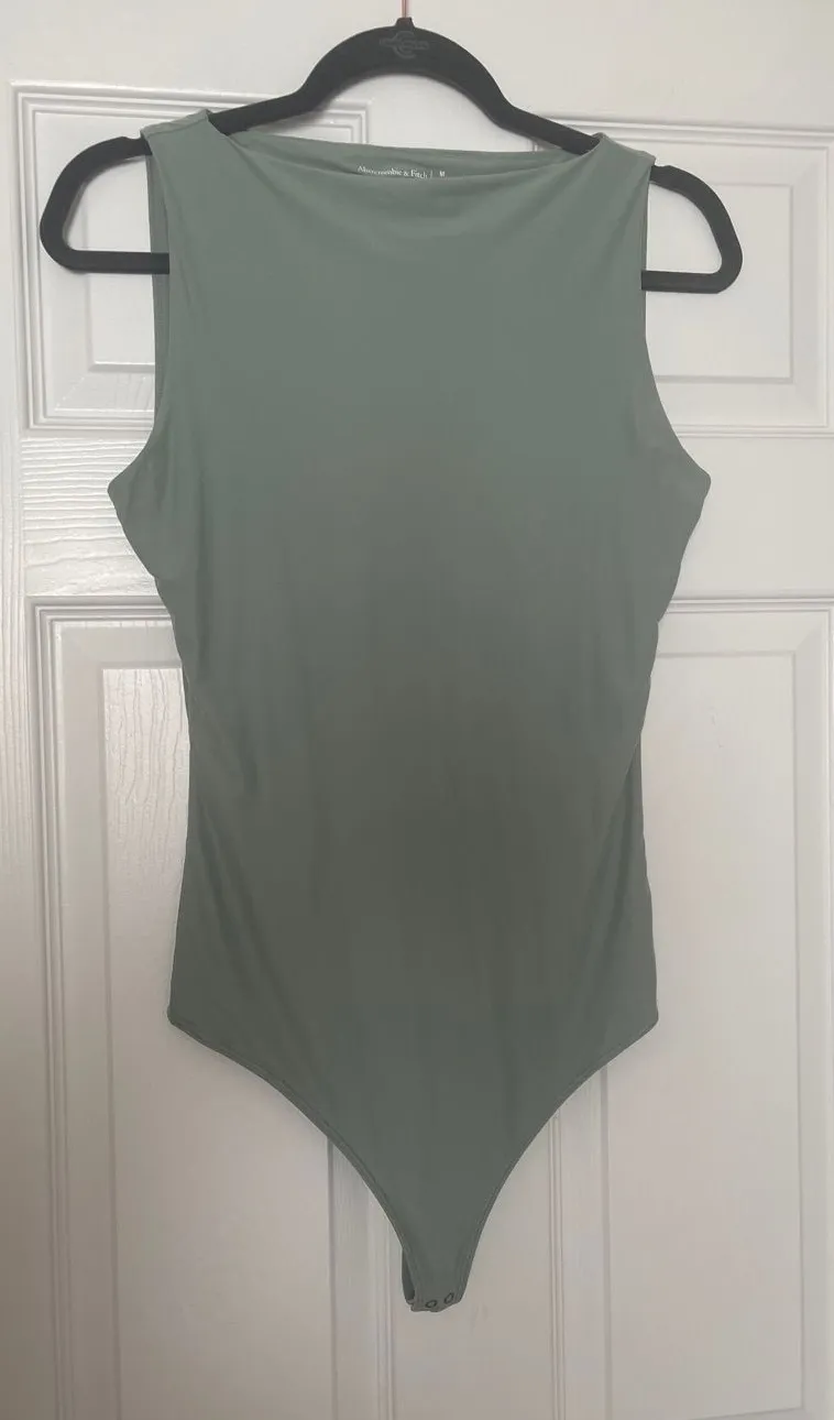 Abercrombie & Fitch Sage Green Sleeveless Bodysuit