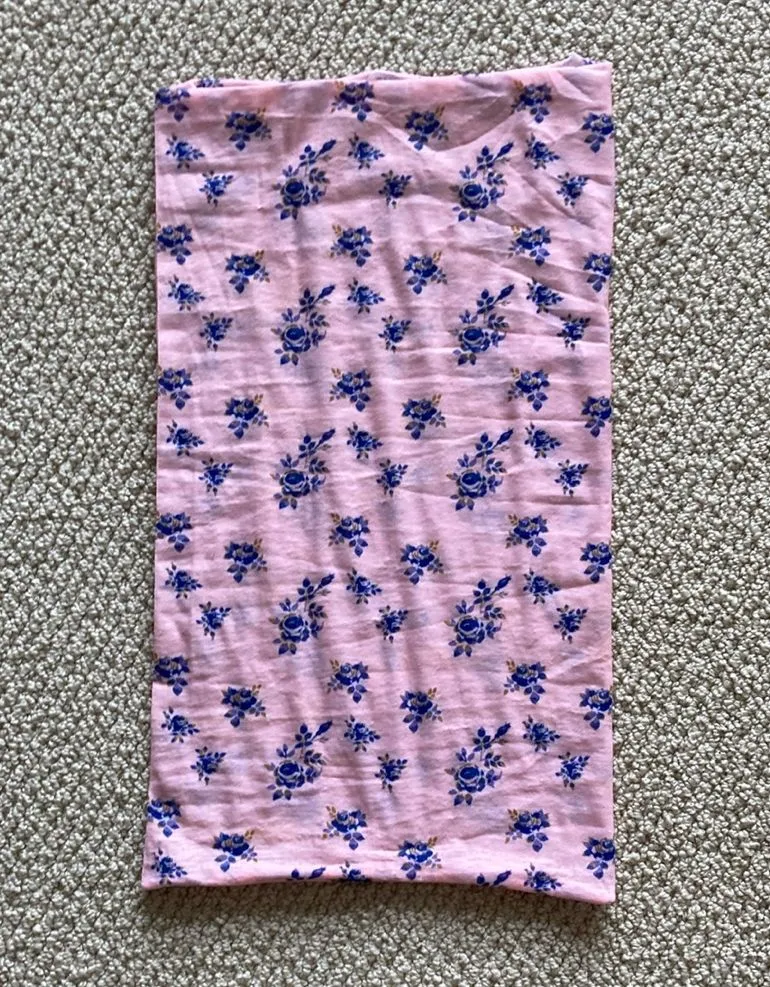 NEW Boho Bandeau Full Length Pink Flower Pattern One Size NWOT
