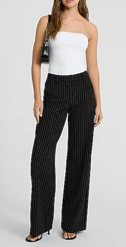 Editor Studio Stretch Twill Mid Rise Pinstripe Trouser Pant
