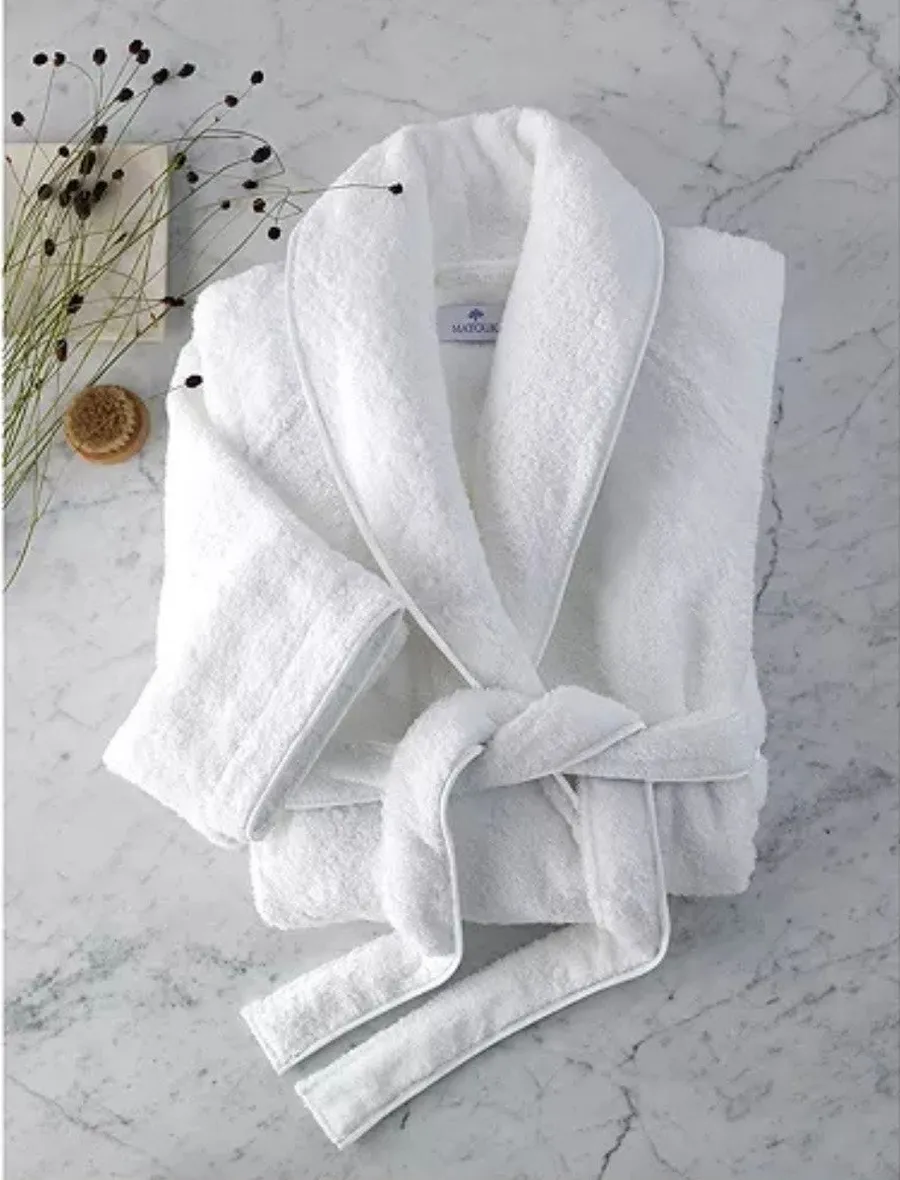 Matouk Cairo Robe White Cotton Terry