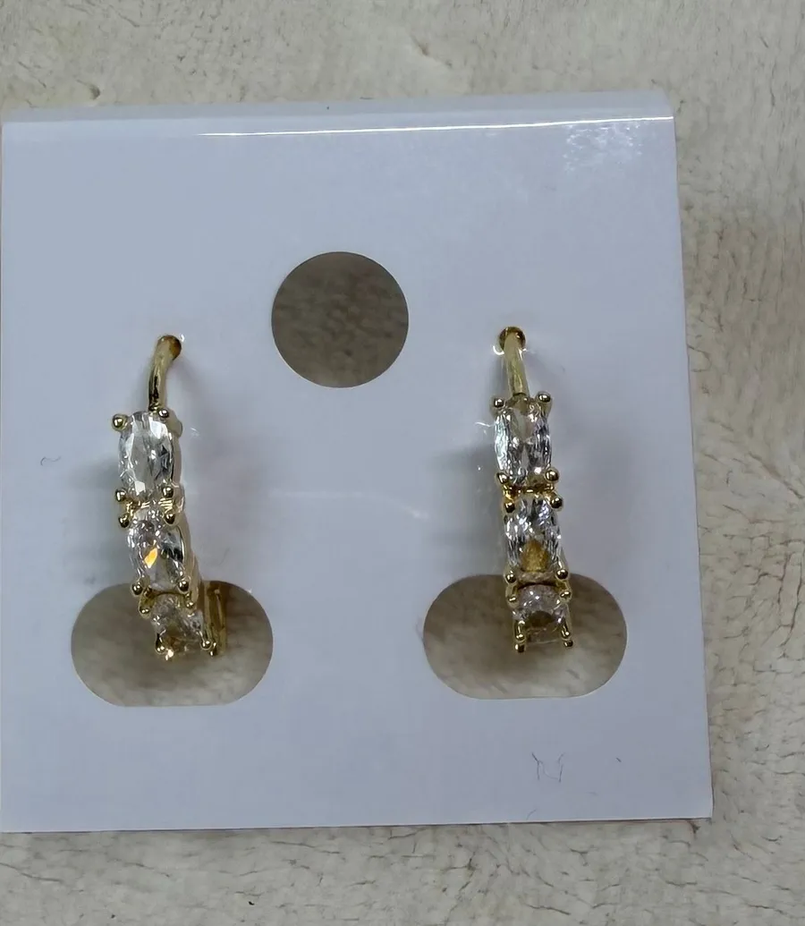 Florentine Huggie Hoop Earrings Gold