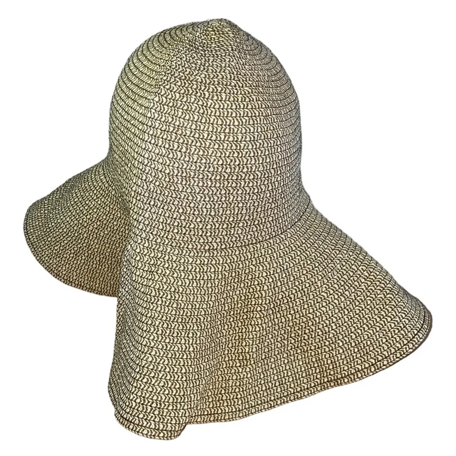 Woven Bucket Sun Hat Brown Tan Packable Beach Vacation One Size Tan