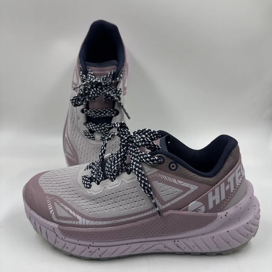 Hi-Tec Women Trail Shoe Size 6 Breathable Mesh Lining, Lace Up, Lilac, Purple