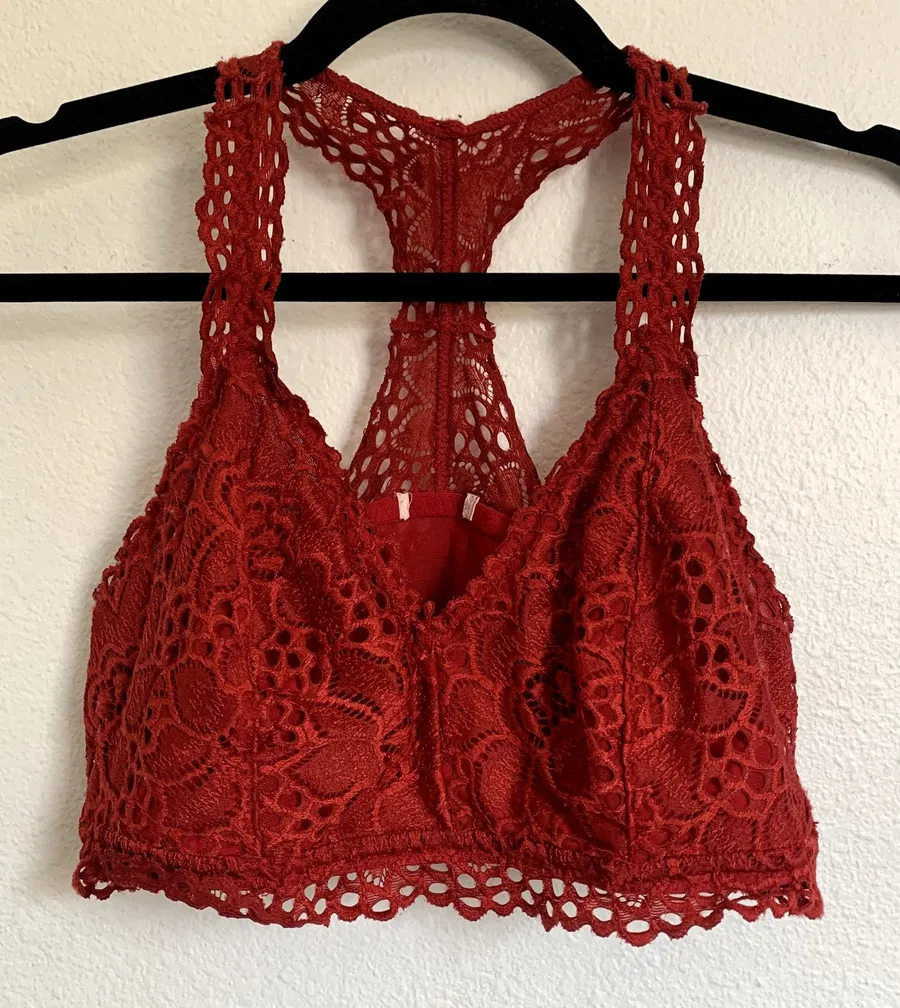 5/$25 Maurices Allover Lace Bralette in Red
