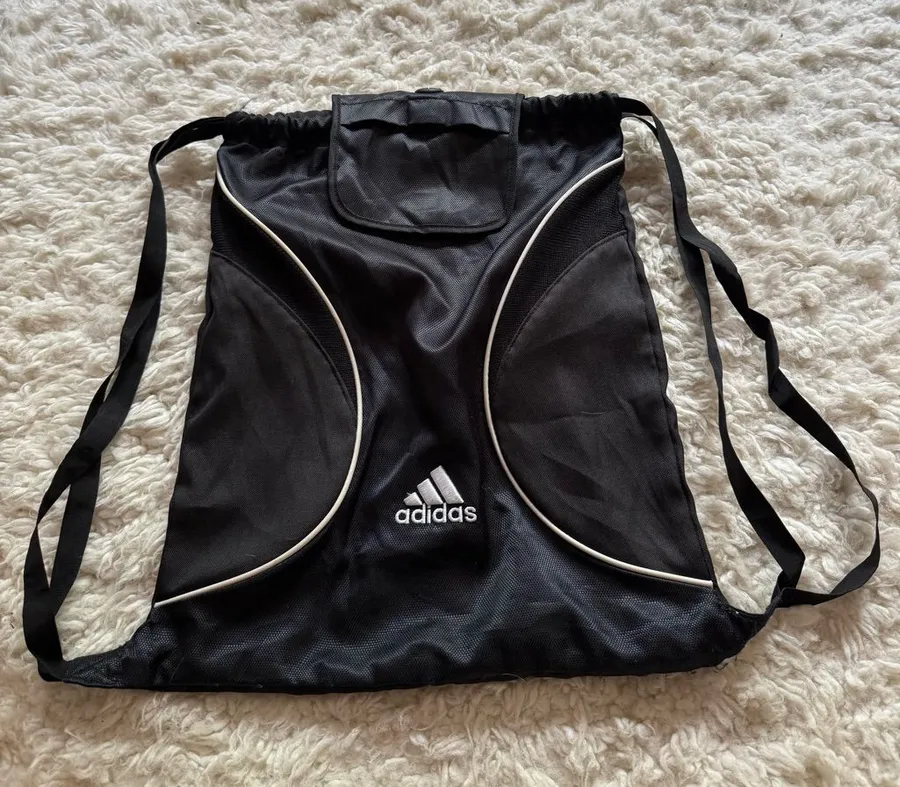 Adidas Black Drawstring Gym Bag