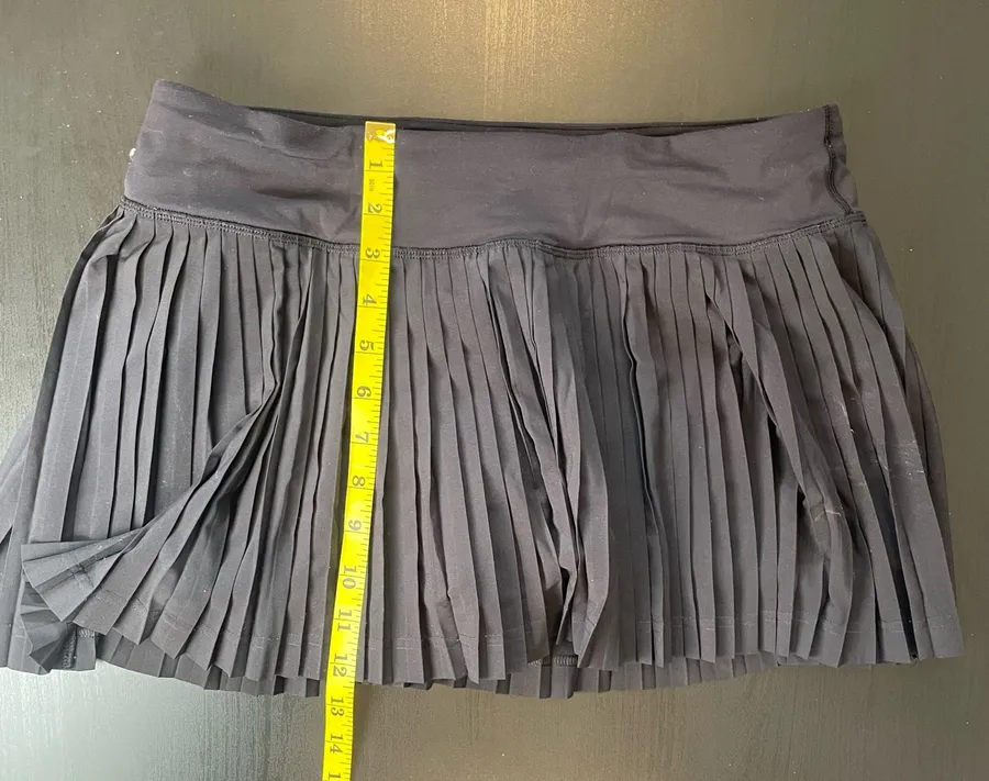 lululemon athletica Black Pleated Skirt with Hidden Zip Pocket