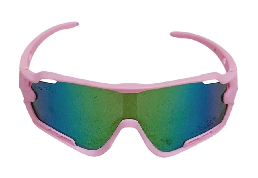 Oakley Jawbreaker Sunglasses Pink Green Mirrored Cycling Biking Training Damaged