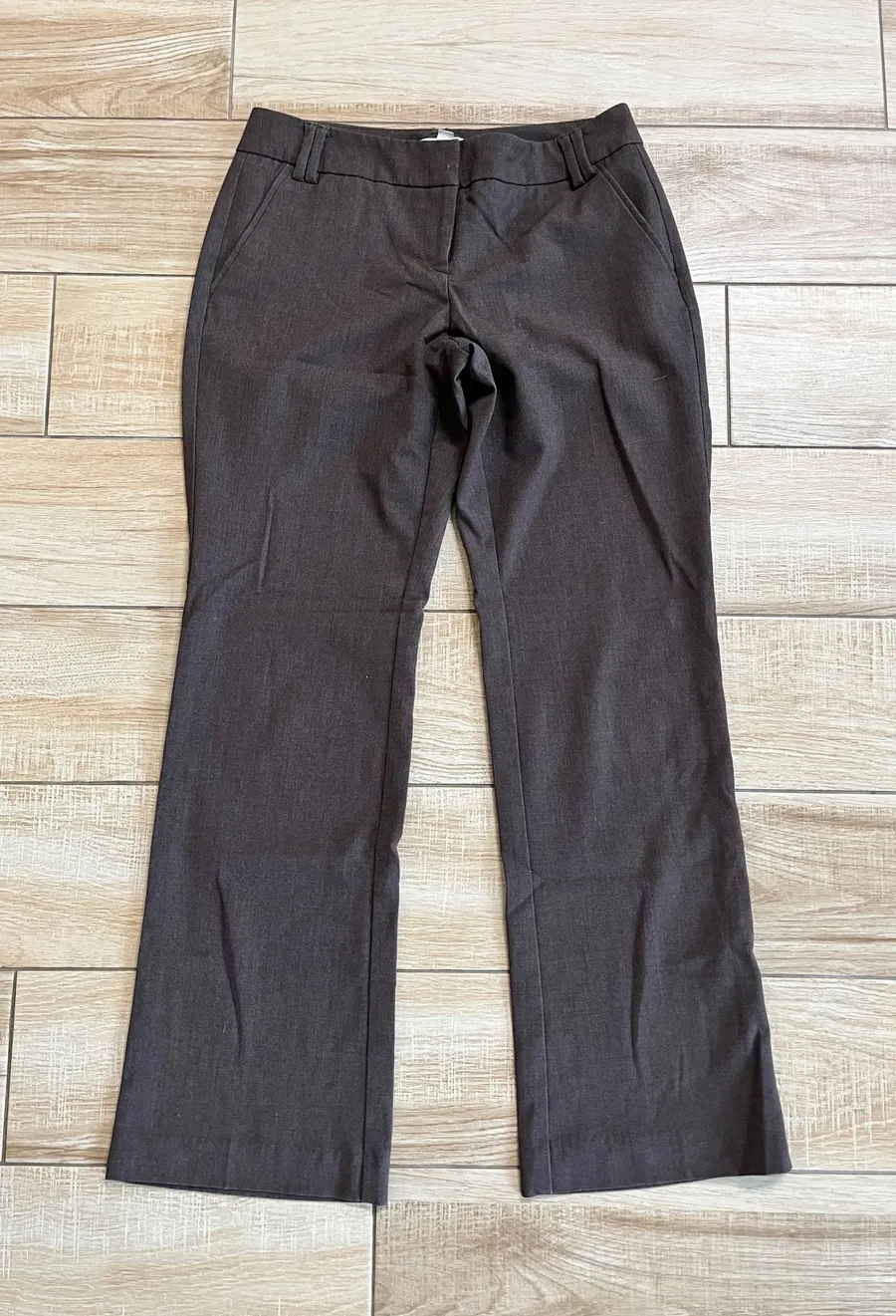 Womens New York & Company Brown Dress Pants - 2 Petite