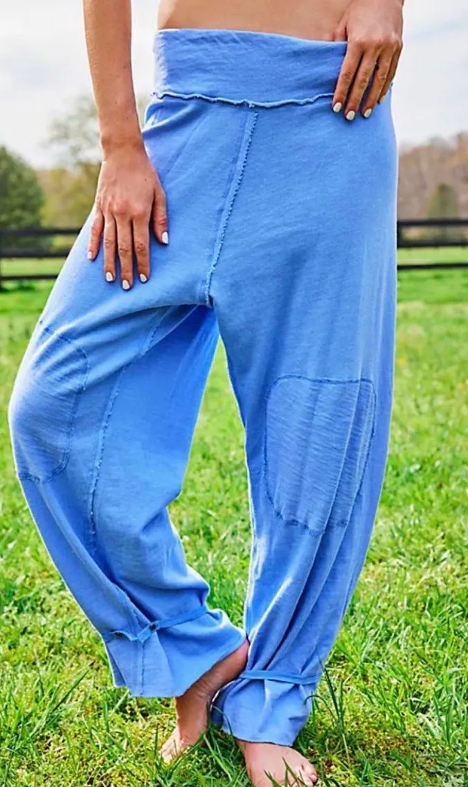 FREE PEOPLE Intimately - Organic Cotton Blue Lounge Pants Size SP