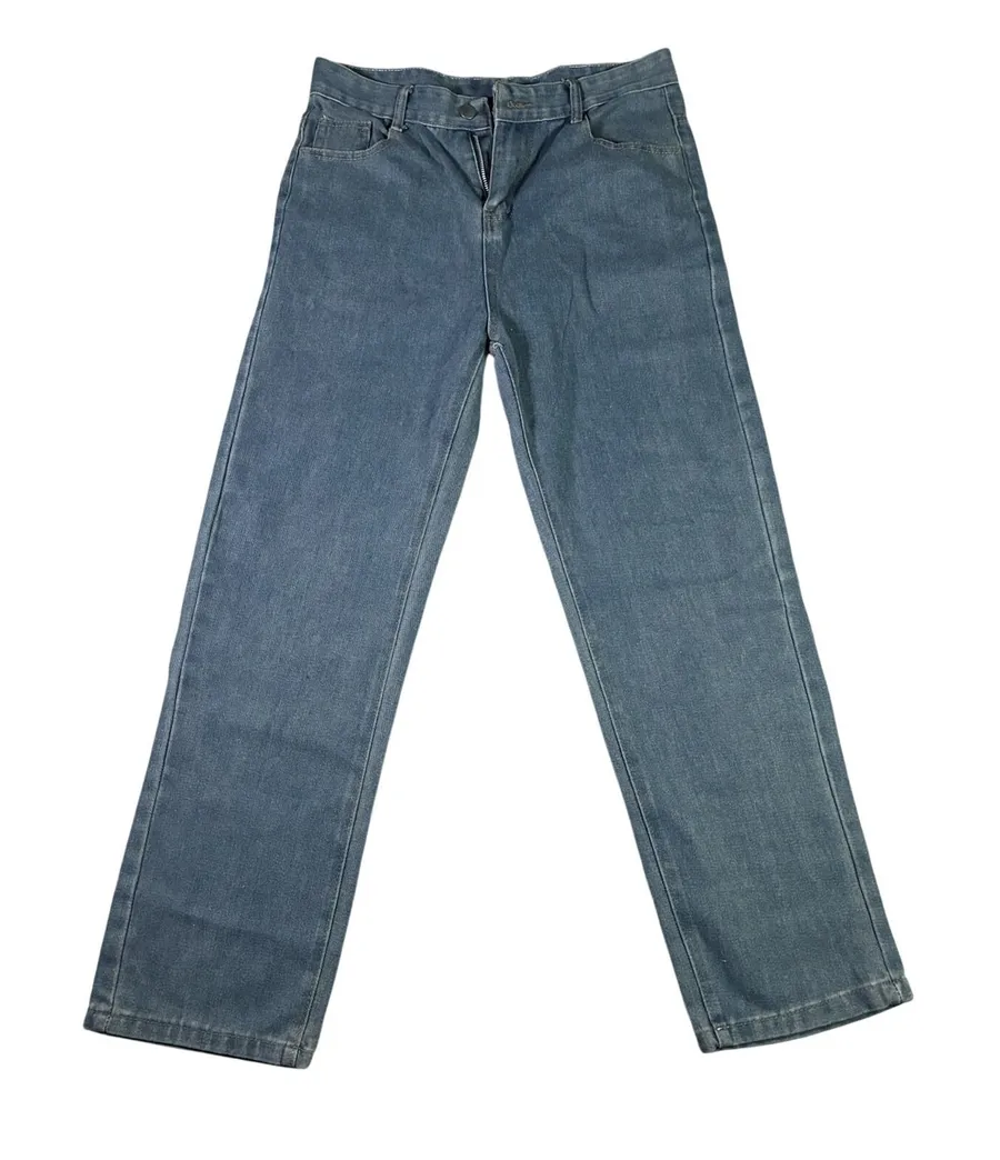 Womens Medium Wash Blue High Waisted Straight Leg Denim Jeans Large (32x28) Size 32