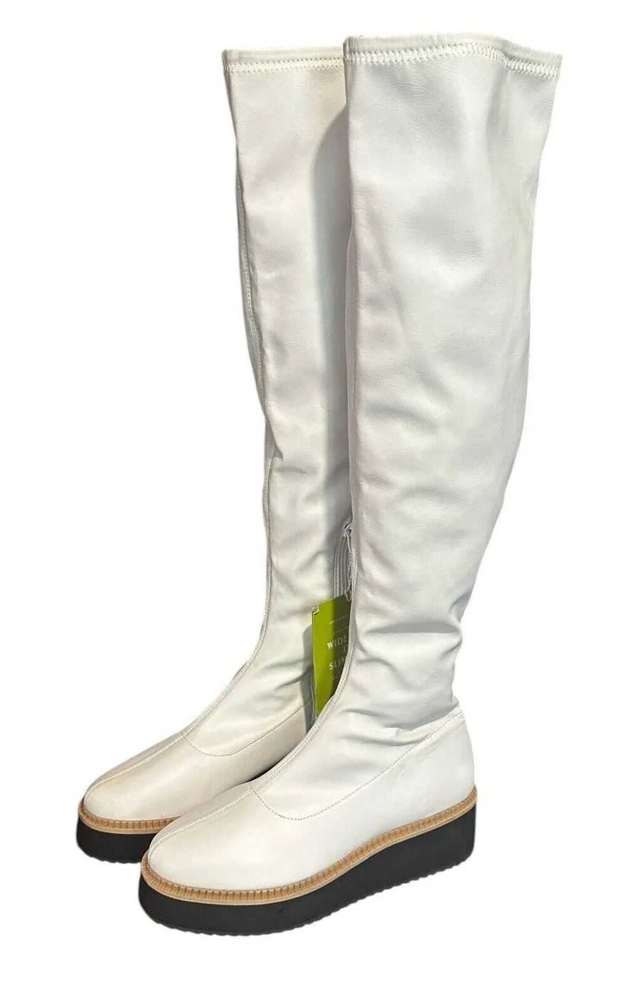 New Gianni Bini Sz 7 Marfisia Platform Over-Knee-Boot White Lightweight #S131-5