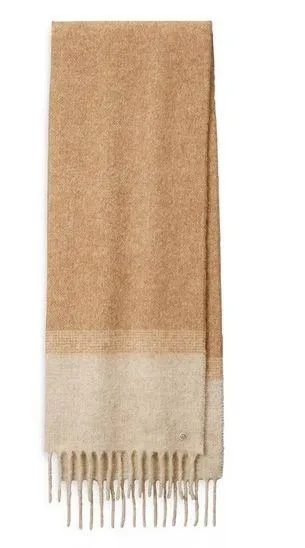 rag & bone Shire Ombré Fringe Scarf, Tan/Beige New w/Tag Retail $250